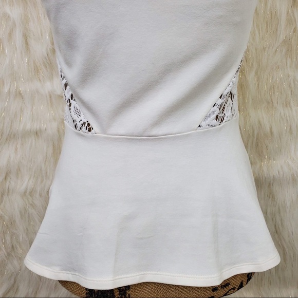 Express peplum white tank top - Picture 6 of 7